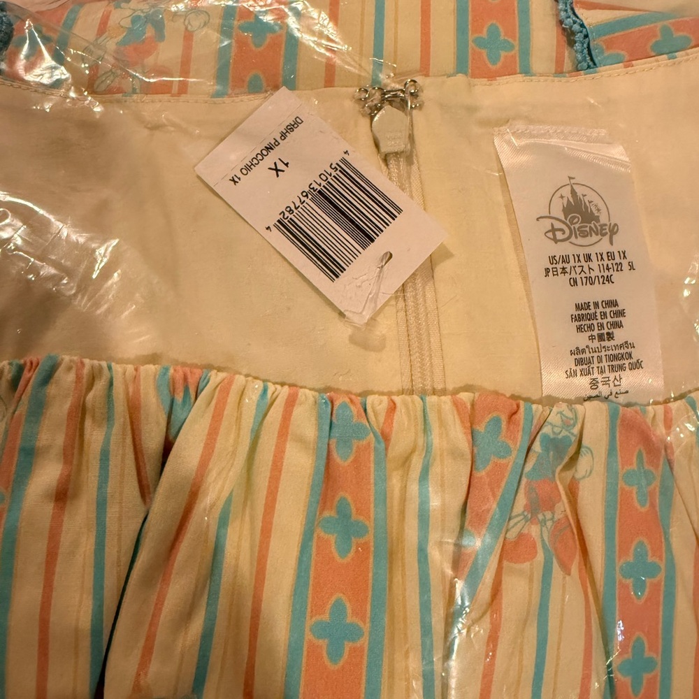 Disney Blue and Pink Pinocchio Midi Dress - Picture 6 of 6